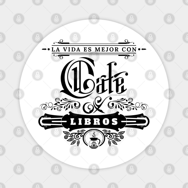 Café y libros. Magnet by vjvgraphiks